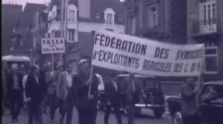 Mobilisation en 1972. Source : INA, L'ouest en mémoire.